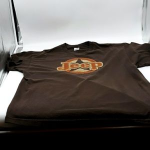 Men's vintage brown JEEP 2xl tee shirt 2008